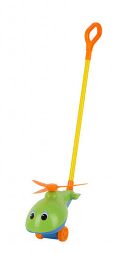 Каталка на палочке "Вертолет" 68*24см