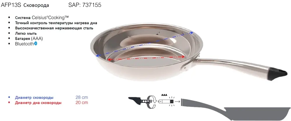 Сковорода Celsius Cooking Asko AFP13S