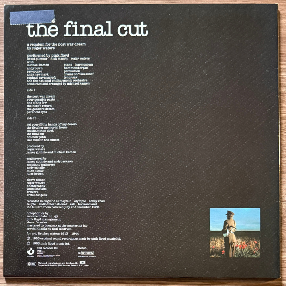 Pink Floyd - The Final Cut (Европа 1983г.)
