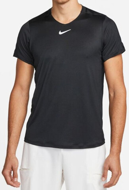 Мужская теннисная футболка Nike Men's Dri-Fit Advantage Crew Top - black/white