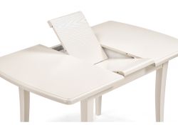 Деревянный стол Цизеан 100(132)х79х75 слоновая кость