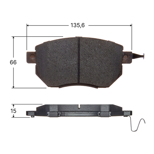 Колодки тормозные дисковые Avantech передние (противоскрипная пластина в компл.) AV1078