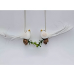 Украшение подвесное «Летящая сказка» 16*4*4,5 см (набор 2шт.), Белый