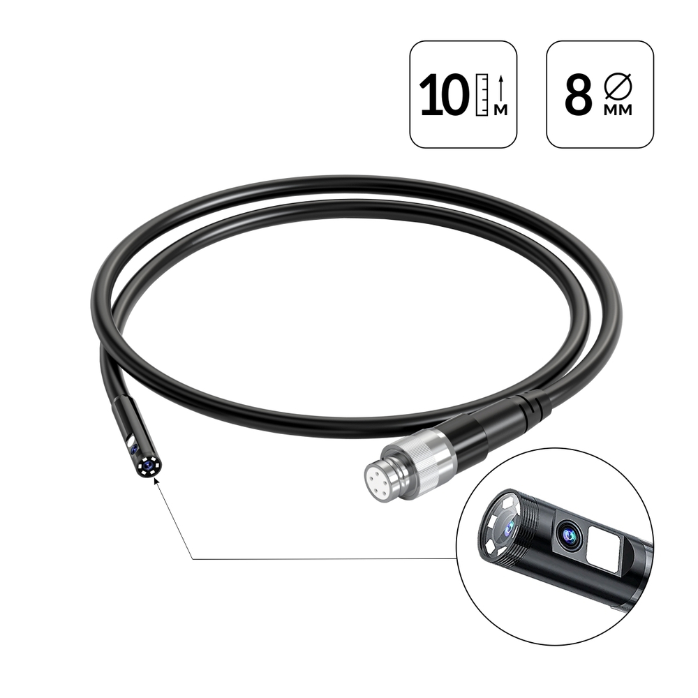 Зонд для видеоэндоскопа iCartool IC-V112A-10, 2 камеры, 10 м, 8 мм iCartool IC-VP112A-10-8-2