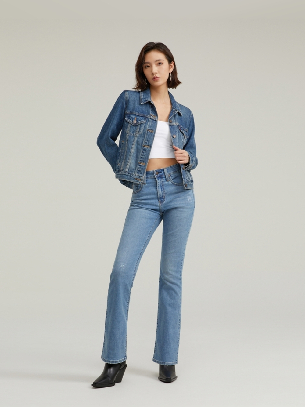 Женские джинсы клеш с завышенной талией Levi's 725 High Rise Bootcut 18759-0230