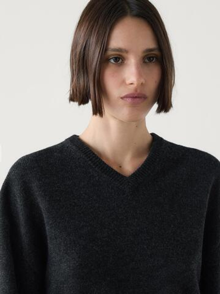 Massimo Dutti Свитер из 100% шерсти, антрацитово-серый