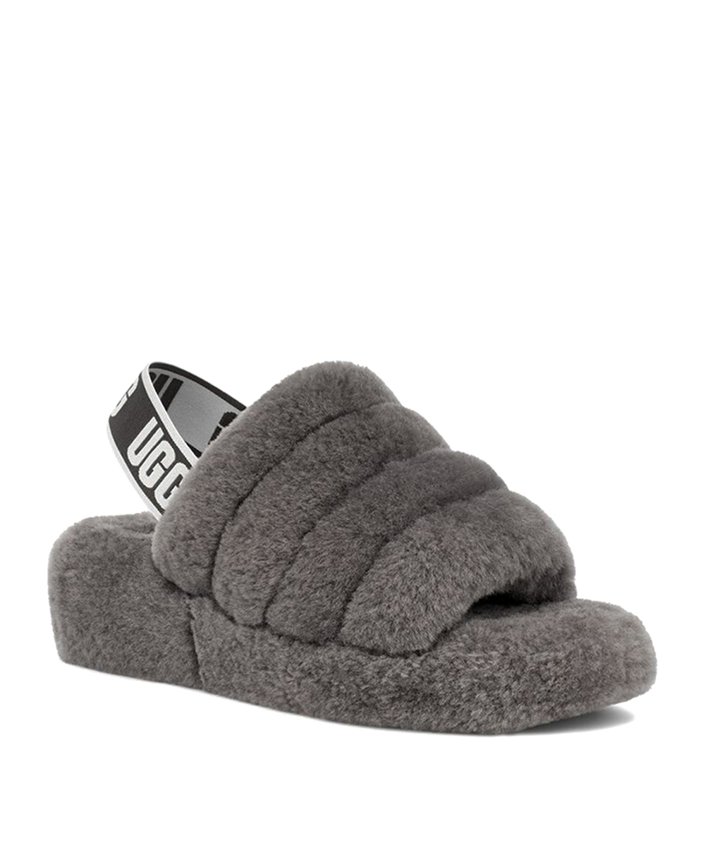 Ugg Fluff Yeah Slide-Grey