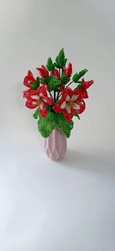 Цветы Фантазия из бисера 26см