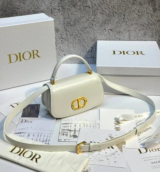 Сумка Dior 30 Montaigne Avenue Top Handle, белый