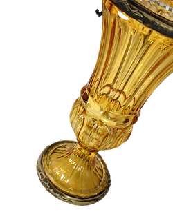 Olympus Brass Лампа настольная из венецианского стекла на бронзовом основании с абажуром