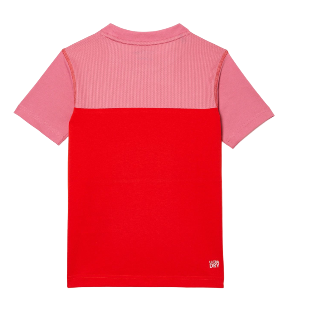 Футболка для мальчика теннисная Lacoste Tennis x Daniil Medvedev Jersey T-Shirt - pink/red/blue