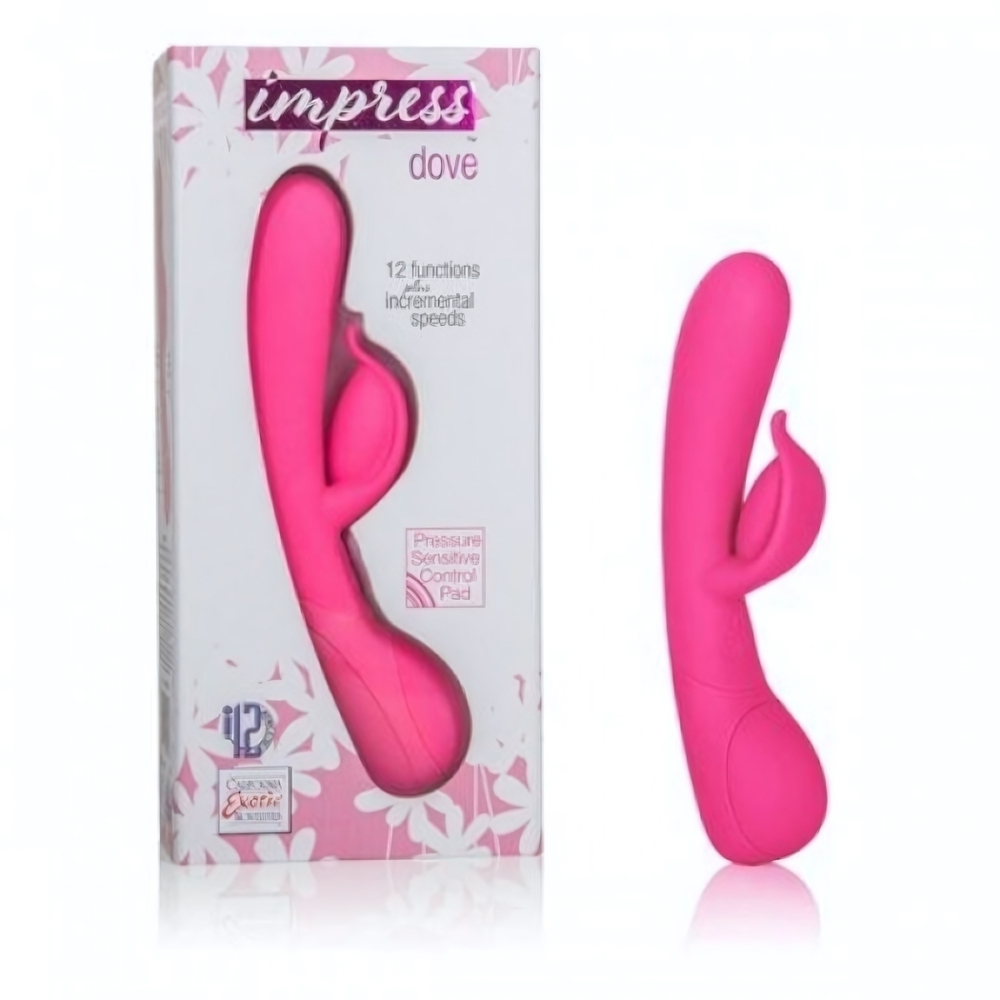 Вибромассажер Impress Dove со стимуляцией клитора (Цвет: розовый)