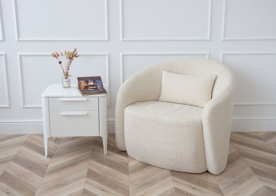 Кресло Ellipse E7.1 (молочный, букле)