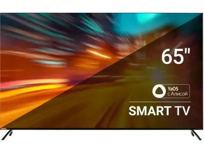 Телевизор SunWind SUN-LED65XU401 Яндекс.ТВ Frameless черный