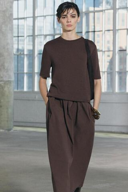ZARA ПЛАТЬЕ МИДИ, КОРИЧНЕВЫЙ