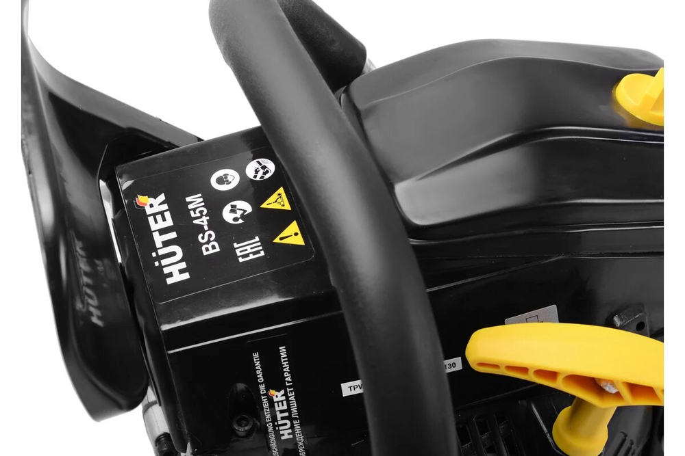 Бензопила Huter BS-45M, тормоз цепи, антивибрационная система