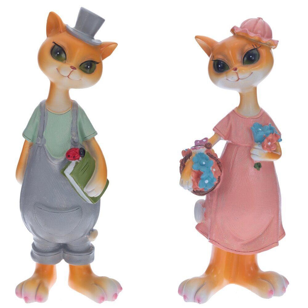 GAEM Набор из 2-х фигурок декоративных "Кот", L9 W7 H20 см