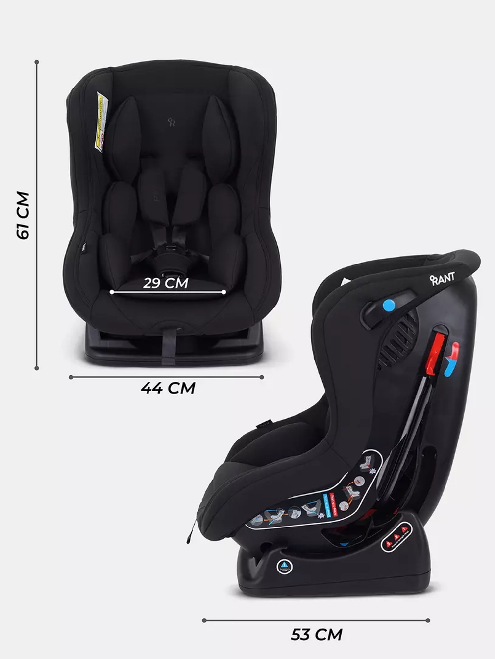 Автокресло RANT LB-777 "Pilot" (Black) группа 0-1 (0-18 кг)