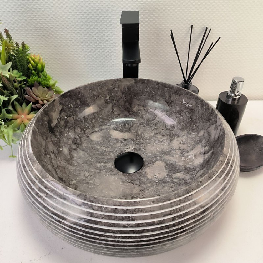 Раковина из мрамора Donut Grey Allur DM-62924 45*45*15 134