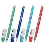 Ручка стираемая гелевая ЮНЛАНДИЯ "Звёзды", СИНЯЯ, корпус ассорти, игольчатый узел 0,5 мм, линия письма 0,35 мм, 143653