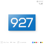 Номер на дверь 927, табличка на дверь для офиса, квартиры, кабинета, аудитории, склада, голубая 120х70 мм, Айдентика Технолоджи
