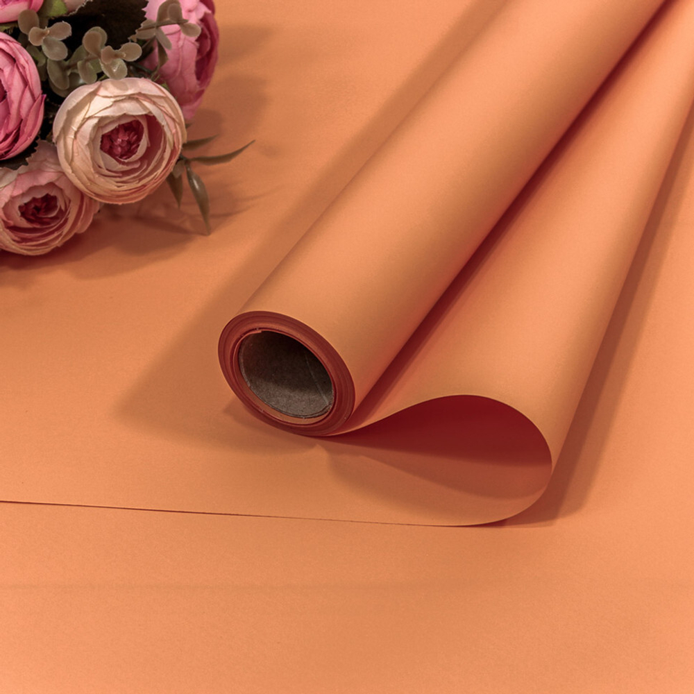 Пленка В рулоне 10 м х 58 см "Корейская" (Оранжевый)