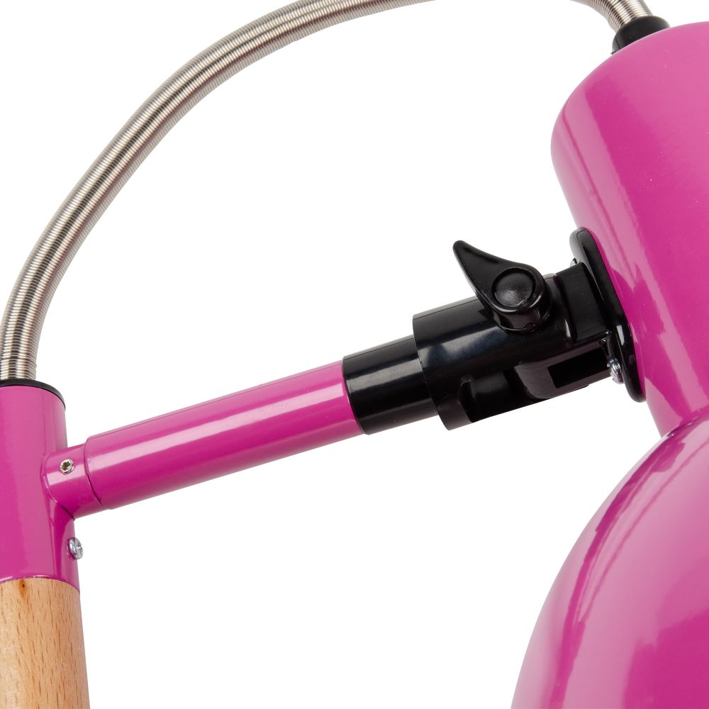 UML-T702 E14 PINK Торшер напольный под лампу Е14. 60W. с регулировкой наклона. Механический выключатель. Розовый. ТМ Uniel