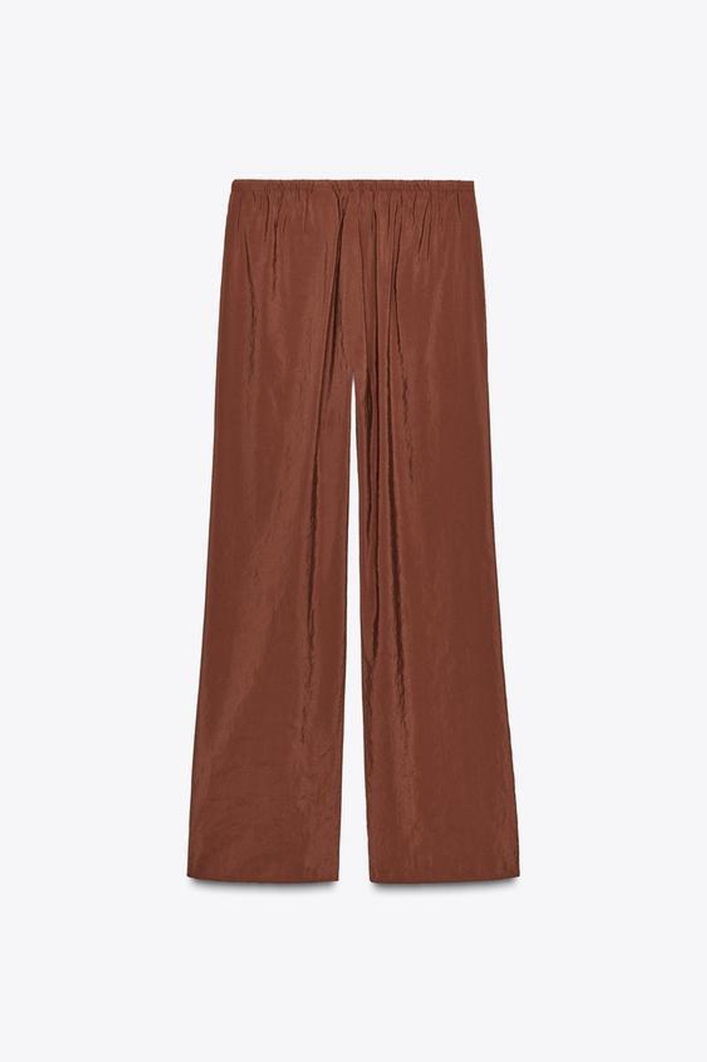 ZARA БРЮКИ ИЗ ЛЕГКОЙ ТКАНИ — ZW COLLECTION, КАРАМЕЛЬНЫЙ