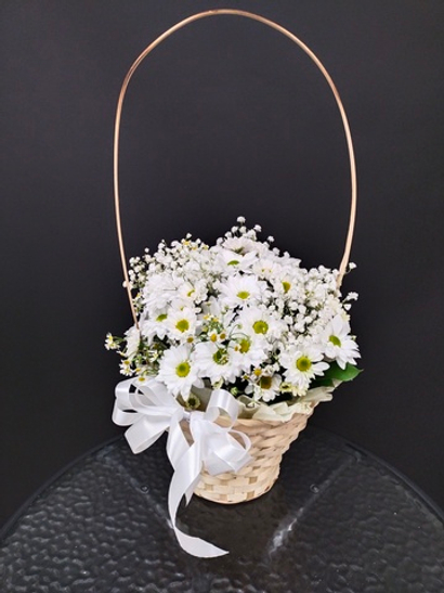 Корзина хризантем