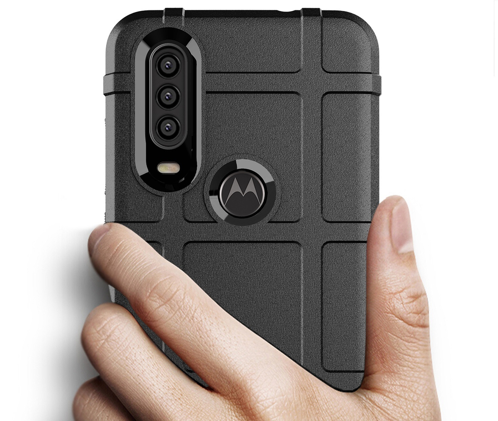 Чехол для Motorola Moto One Action (P40 Power) цвет Black (черный), серия Armor от Caseport