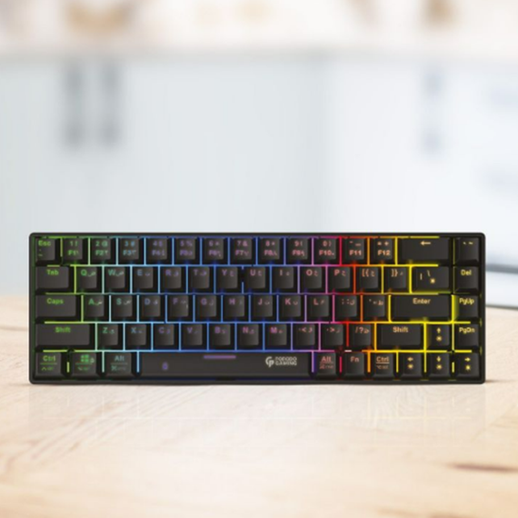 Клавиатура игровая Porodo Gaming 68Keys Mechanical Keyboard with Wired and Bluetooth Dual Version (PDX214-BK) Black