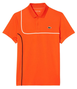 Мужское теннисное поло Lacoste Sport Tennis Piped Technical Piqué - Оранжевый