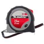 Рулетка Continuous fixation,7,5 м х 25 мм,двухкомпонентный корпус,плавная фиксация Matrix