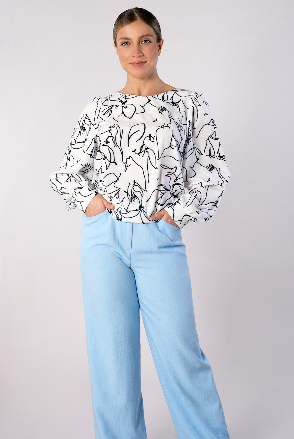 Брюки женские 3393ВЕ, Небесный #259Неб023393ВЕ