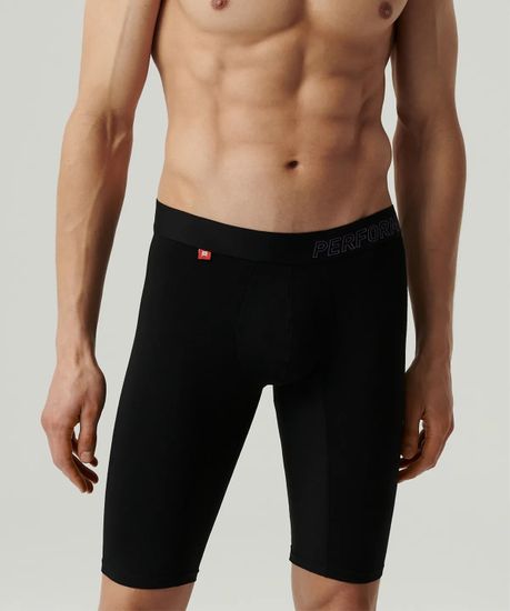 Трусы мужские боксеры (1 шт) удлиненные, Atlantic MH-1184, бамбук, черный