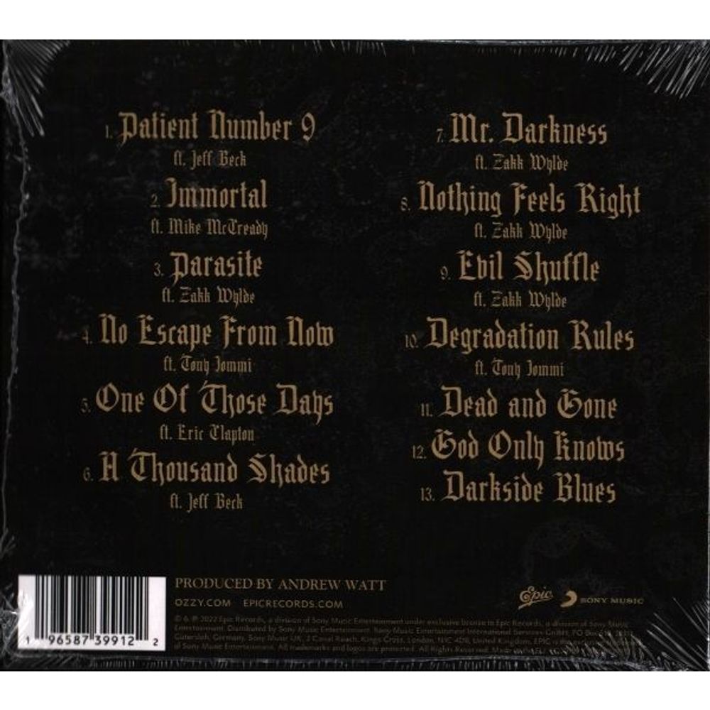 Ozzy Osbourne. Patient Number 9. (Autographed Limited Edition) (CD)