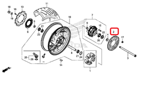 41201-MKN-D50. SPROCKET, FINAL DRIVEN (42T)