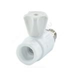 Кран шаровой PP-R белый Дн 25х3/4" НР прямой для радиатора VALFEX 10149025