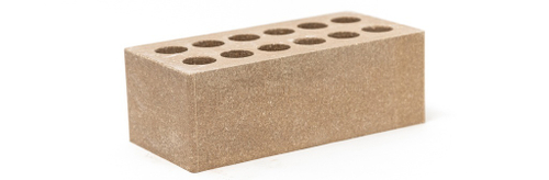 Кирпич лицевой гиперпрессованный полуторный терракот