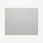 Зеркало LED VLM-4F100BG-2 1000х800 c сенсорным выключателем, антизапотевание, брашированное золото