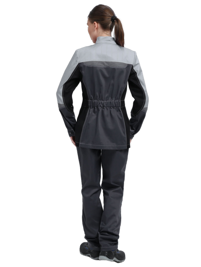 Костюм женский "Вектрон-1" СОП У. брюки (т.серый/св.серый/черный)