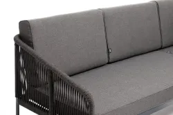 "Канны" модульная угловая лаунж-зона из роупа (веревки), цвет темно-серый