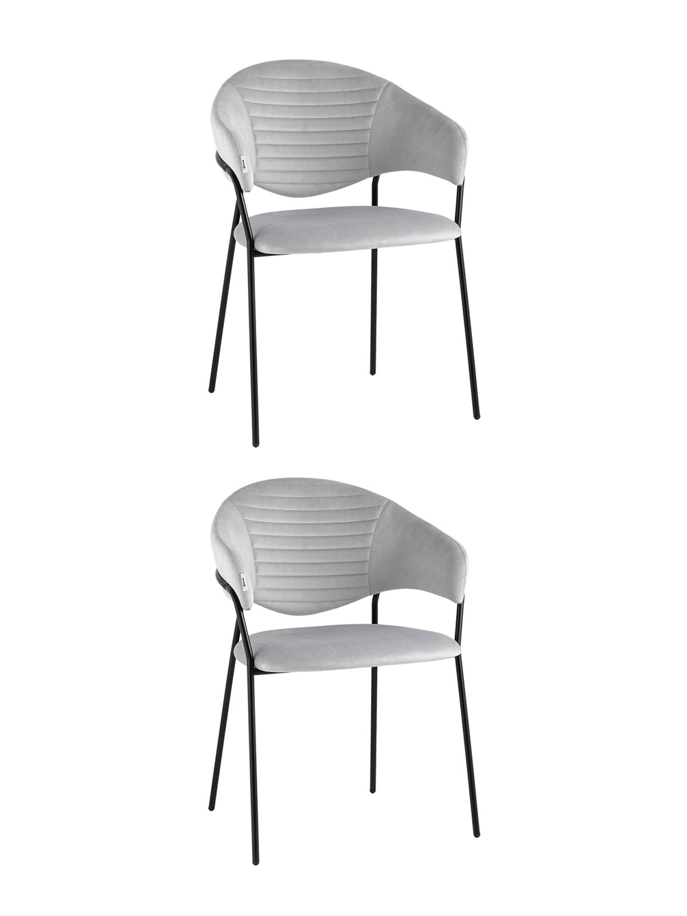 Стул Алексис велюр серый 2 шт