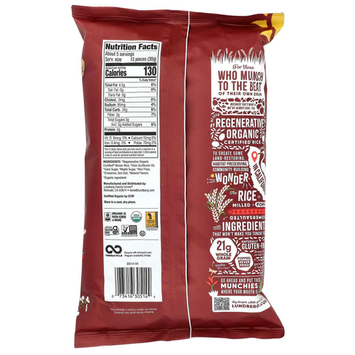 Lundberg, органические рисовые мини-печенья, со вкусом яблочного пирога, 142 г (5 унций)