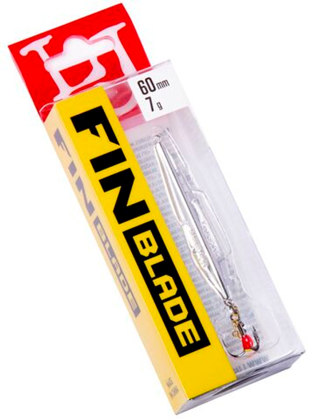 Блесна вертикальная зимняя Lucky John FIN Blade с цепочкой и тройником  60мм S блистер