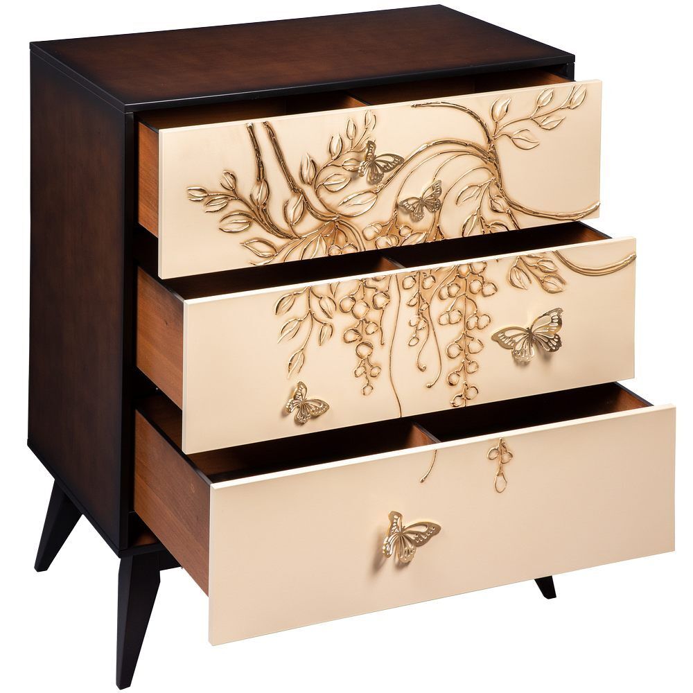 Ручка мебельная Бабочки 90 Айвори