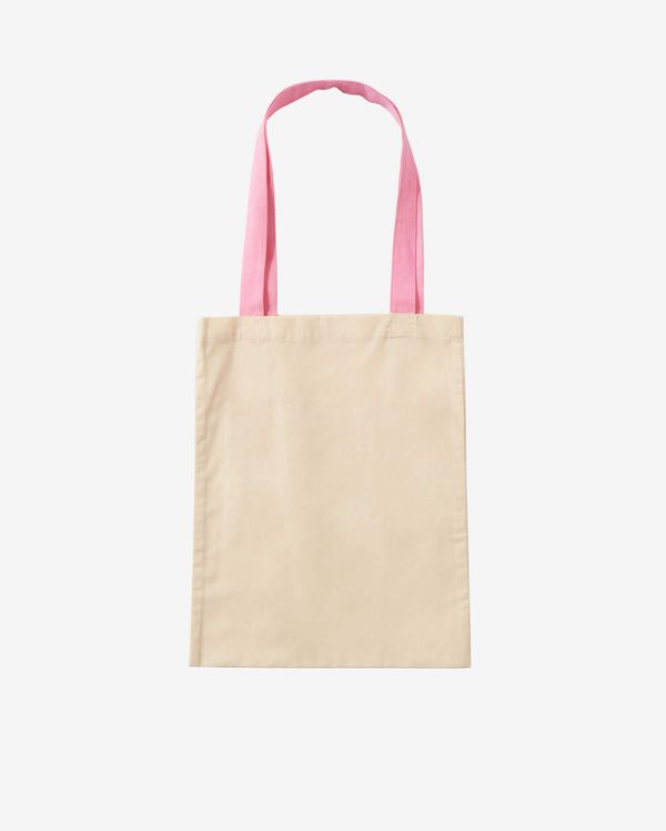 Шоппер С Розовыми Ручками Бежевый - фото 1
