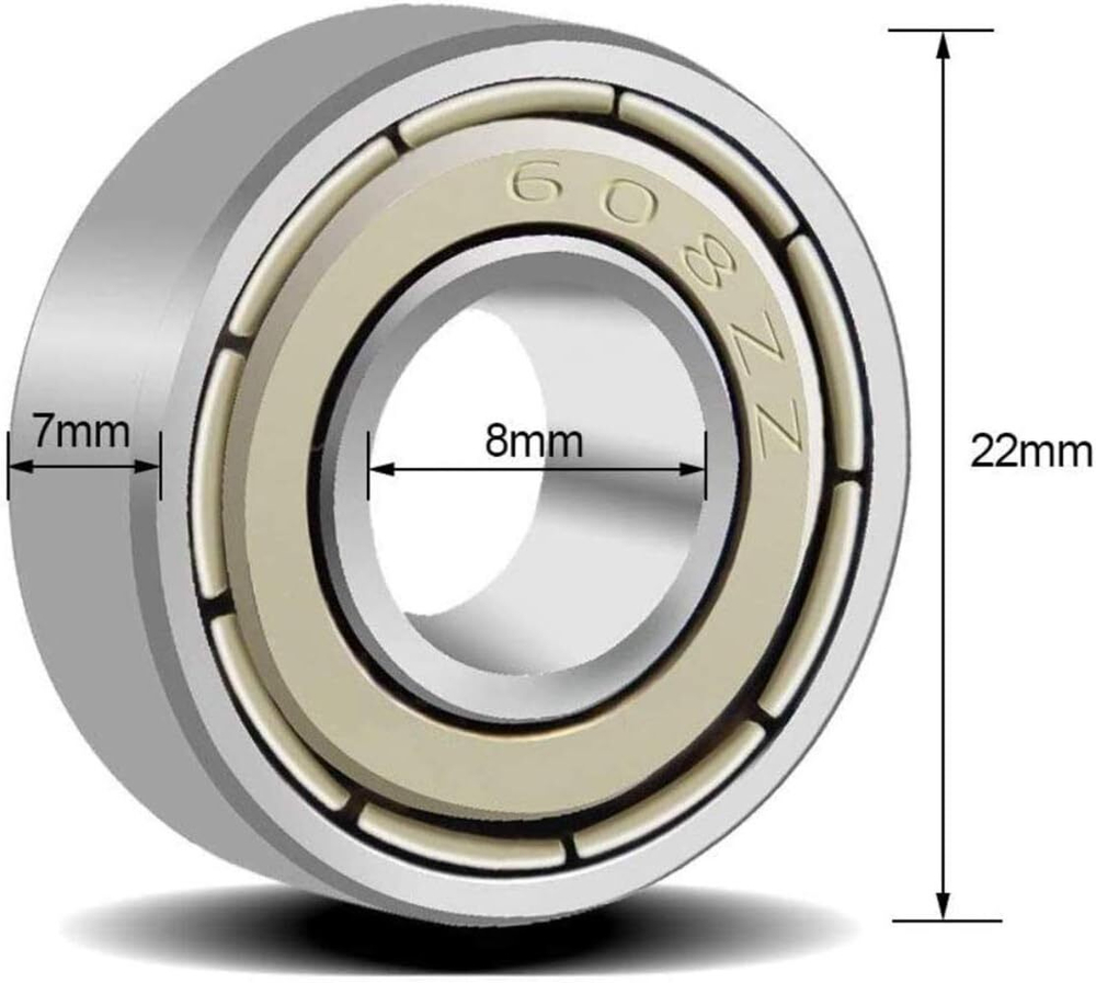 Подшипник 608 ZZ (8х22х7)