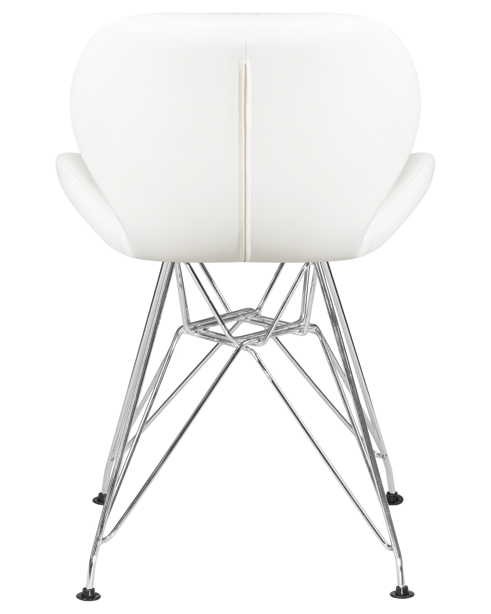 Стул обеденный DOBRIN BUTTERFLY CHROME, ножки хром, цвет белый