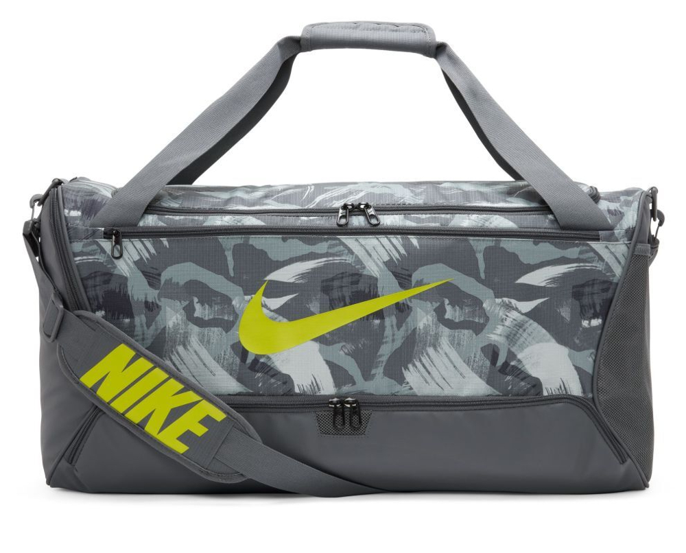 Сумка спортивная Nike Brasilia 9.5 Training Duffel Bag - iron grey/iron grey/bright cactus